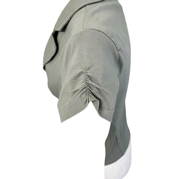 Green Vintage Rampage Single Button Short Sleeve Blazer - Size Medium - Picture 3 of 10